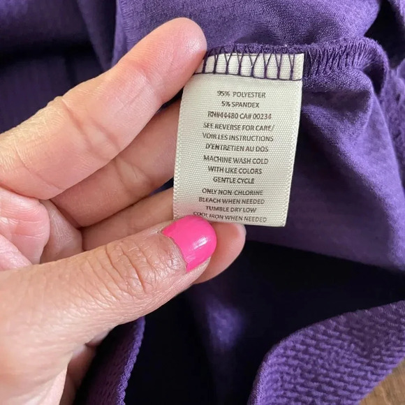 Purple Bodycon asymmetric skirt - Picture 6 of 9